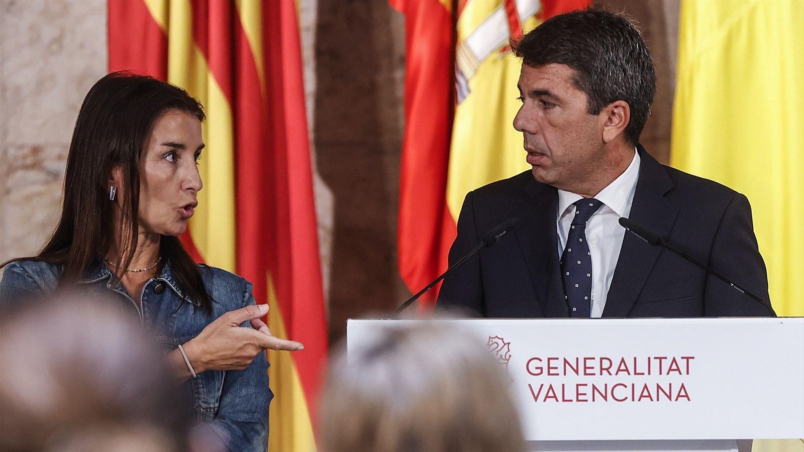 La consellera Merino i el president Mazón (arxiu)