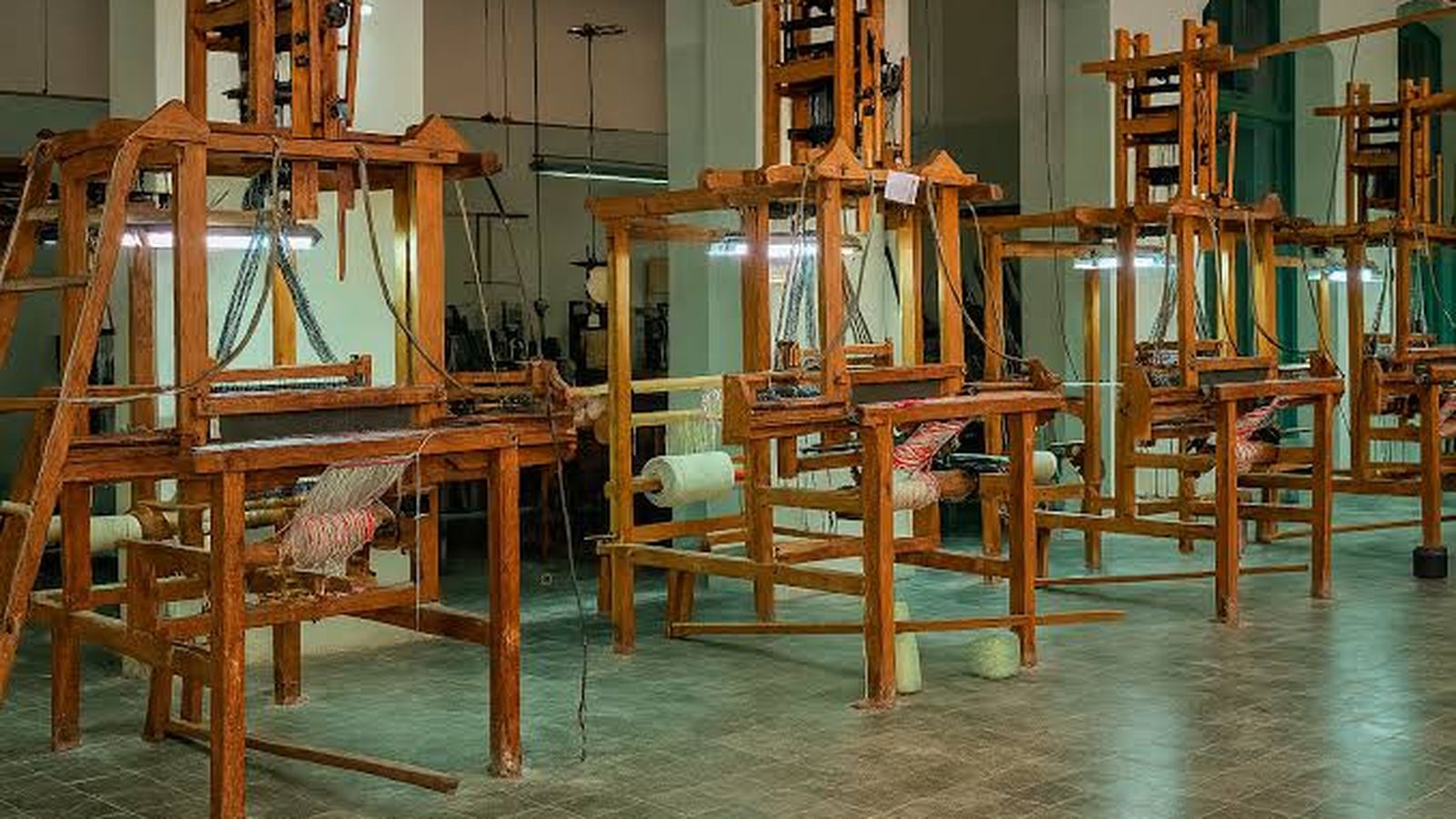 Telers del Museu de Patrimoni Industrial i Història del campus d’Alcoi de la UPV
