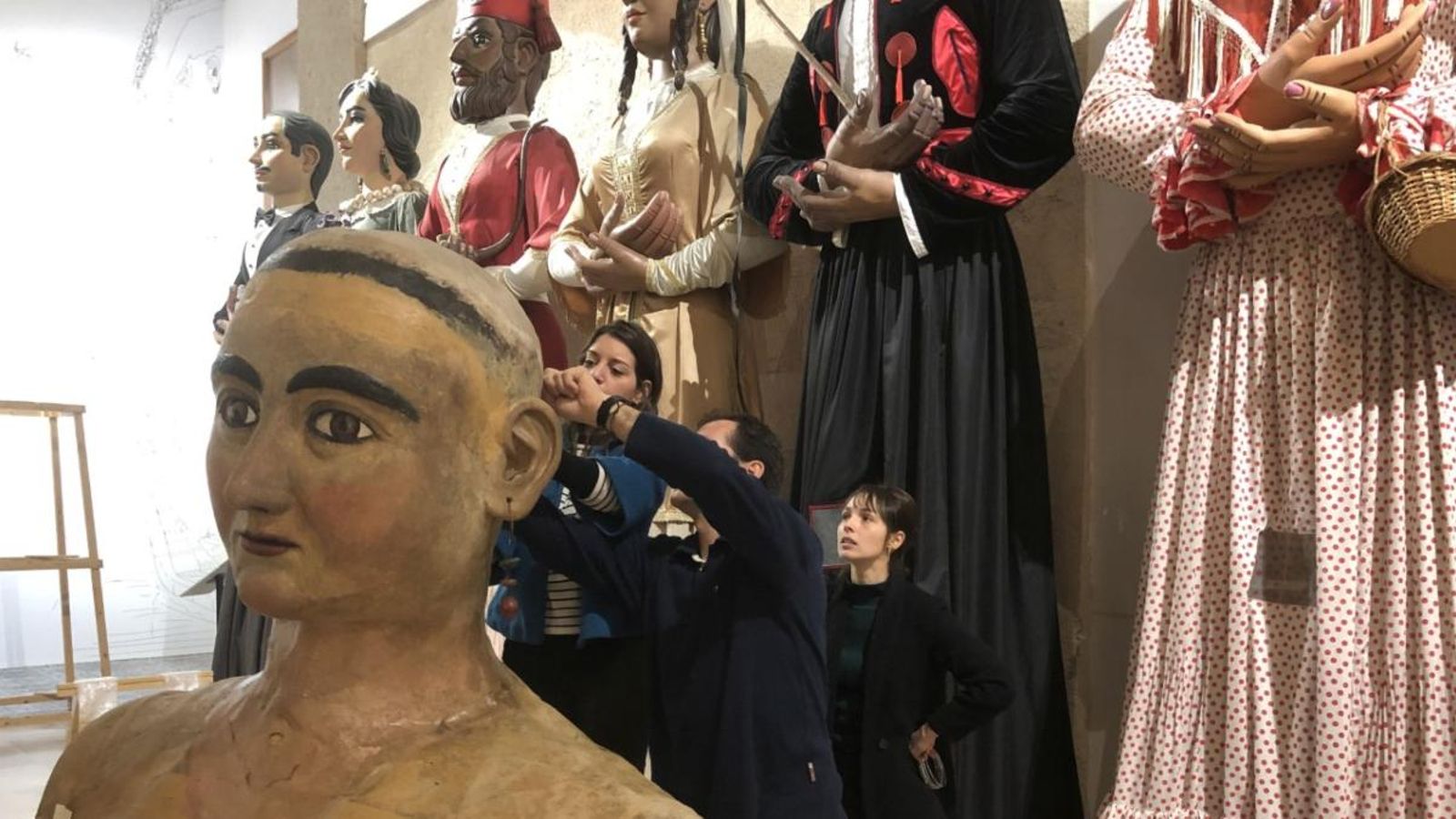 La restauració del gegant la Turca ha estat un procés complex i laboriós