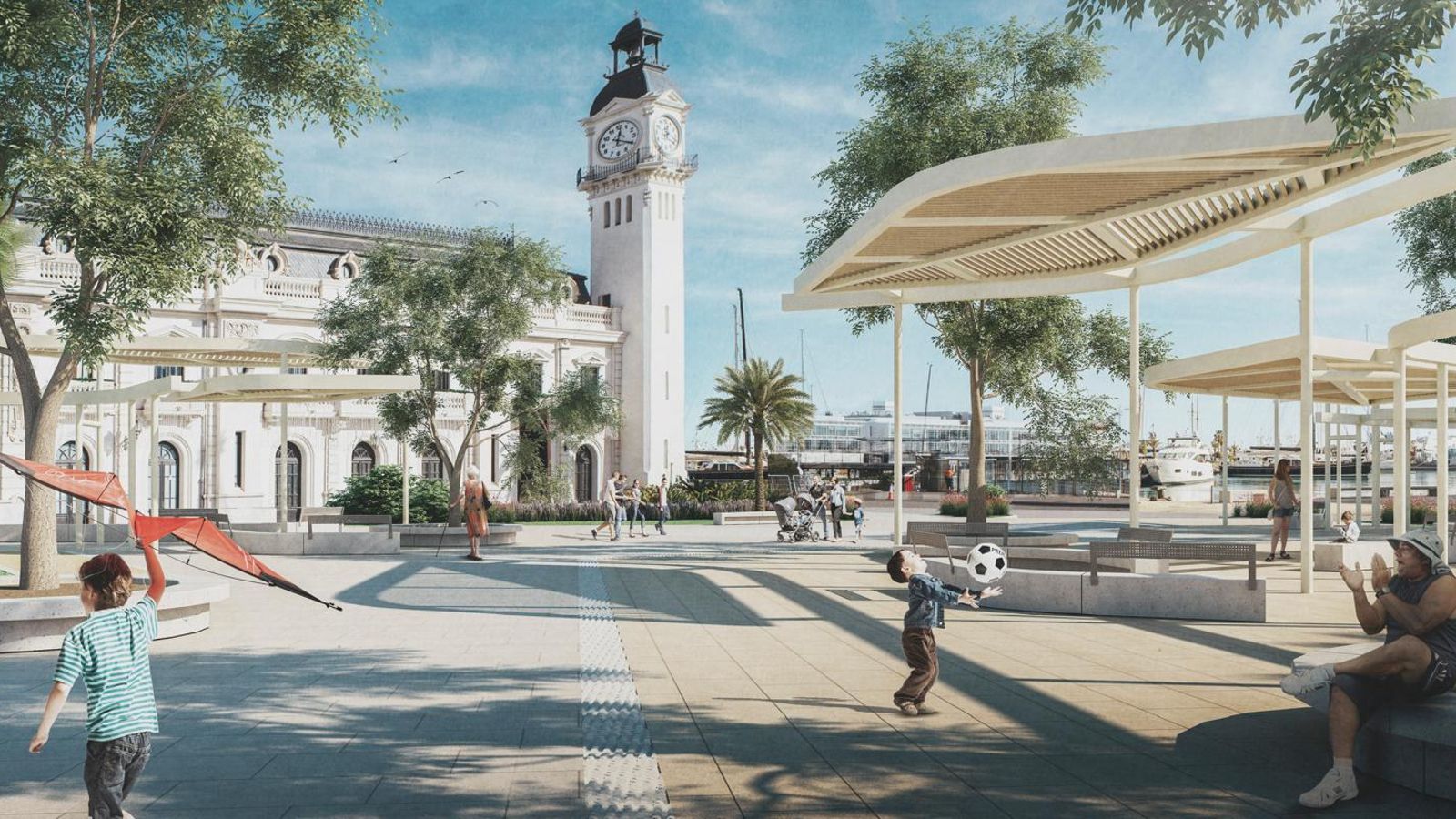 Recreació en vídeo de les obres de reurbanització a l'entorn de la Marina