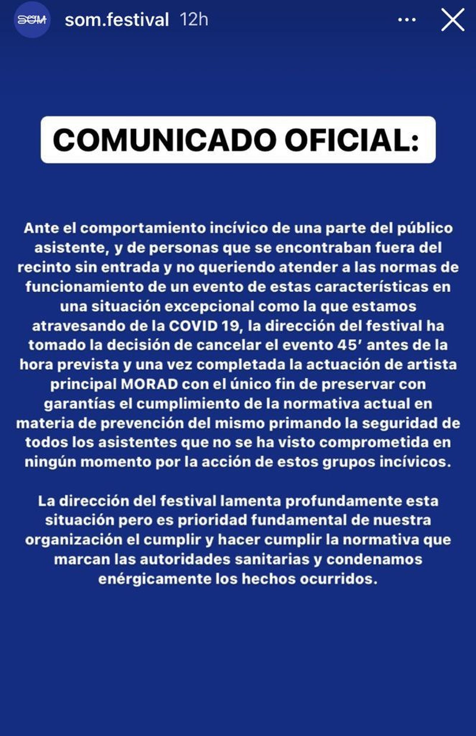 Comunicat del SOM Festival
