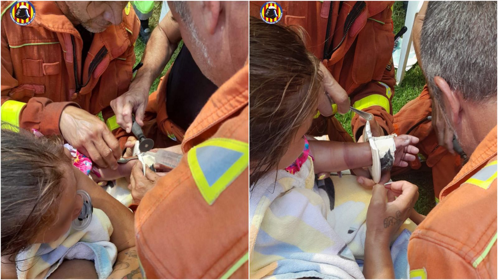 Imatges del rescat dels bombers