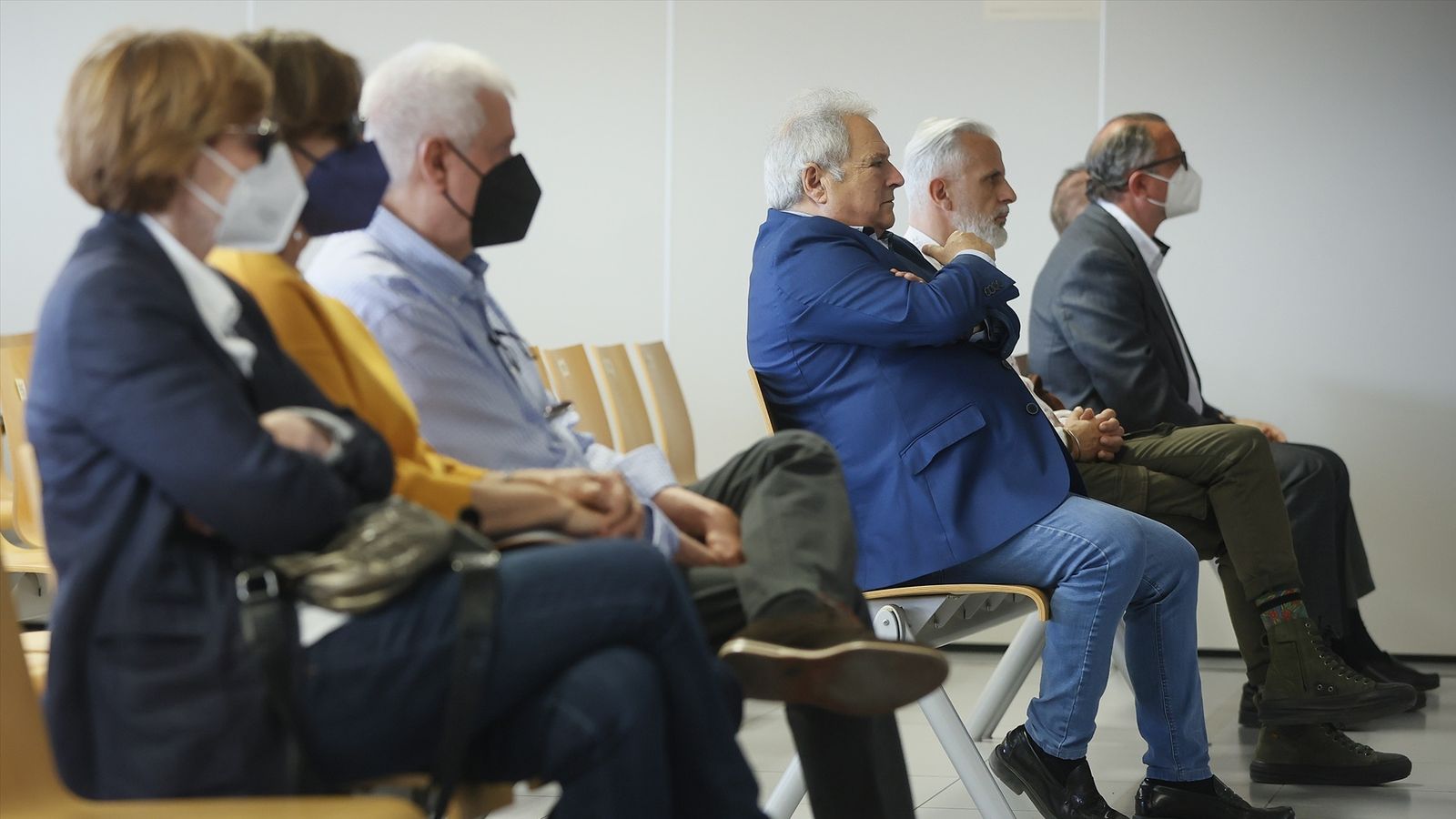 En el centre, l'expresident de la Diputació i el PP provincial de València, Alfonso Rus, durant una sessió del juí celebrada a l'abril