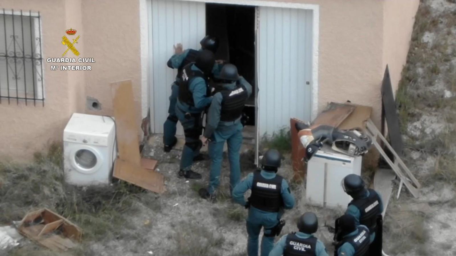Un moment de l'operatiu de la Guàrdia Civil
