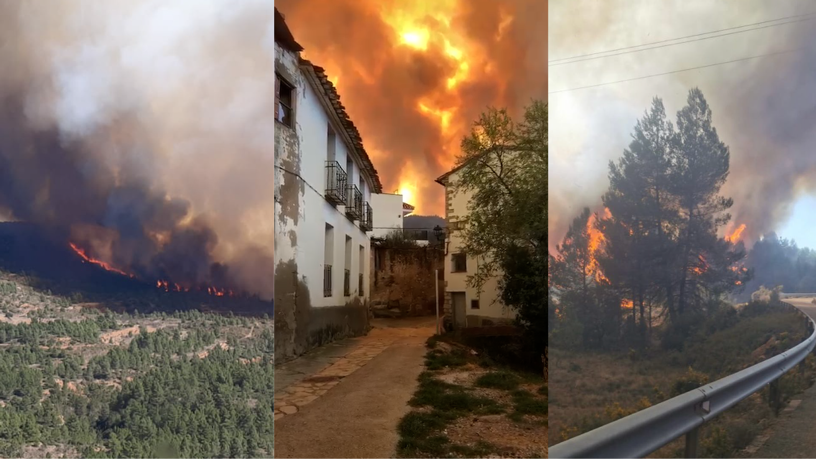 L'incendi forestal declarat a Vilanova de Viver