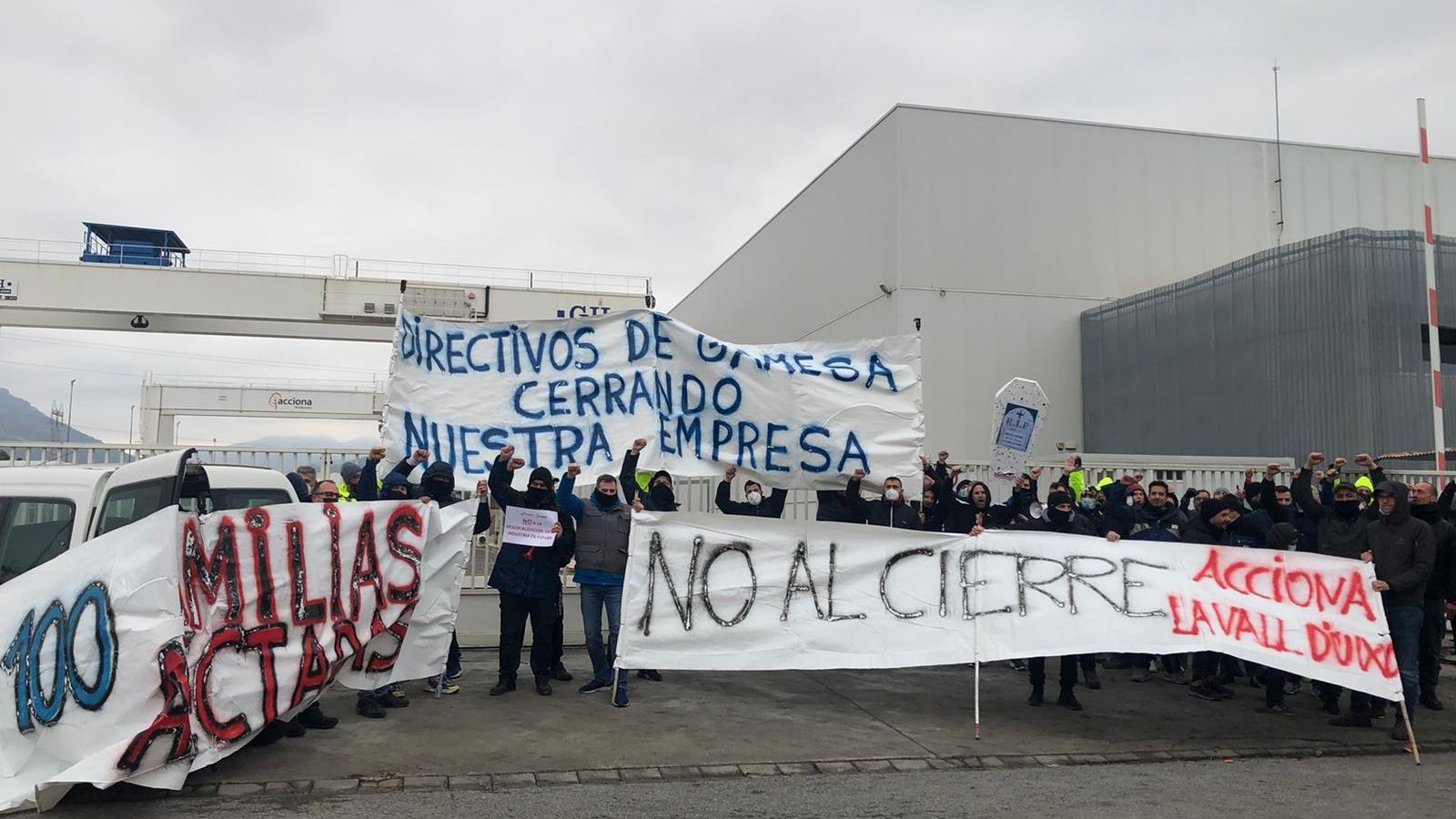 Concentració de treballadors a Nordex aquest divendres