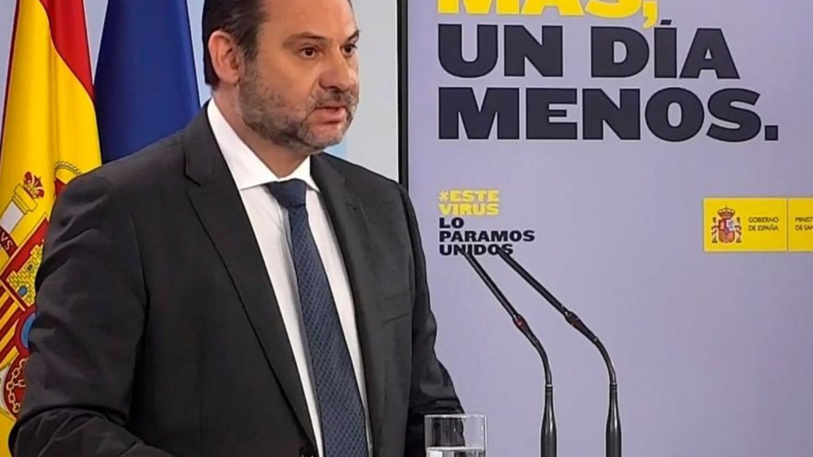 El ministre José Luis Ábalos, hui, en roda de premsa. | EFE