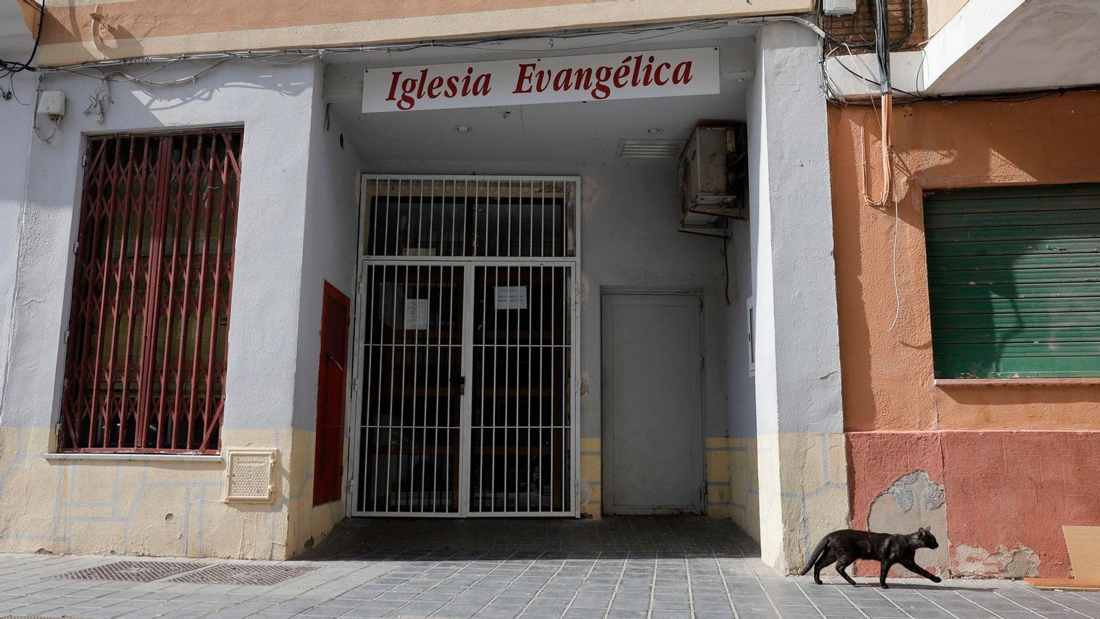 L'església evangèlica on va tindre lloc el crim a Natzaret, València