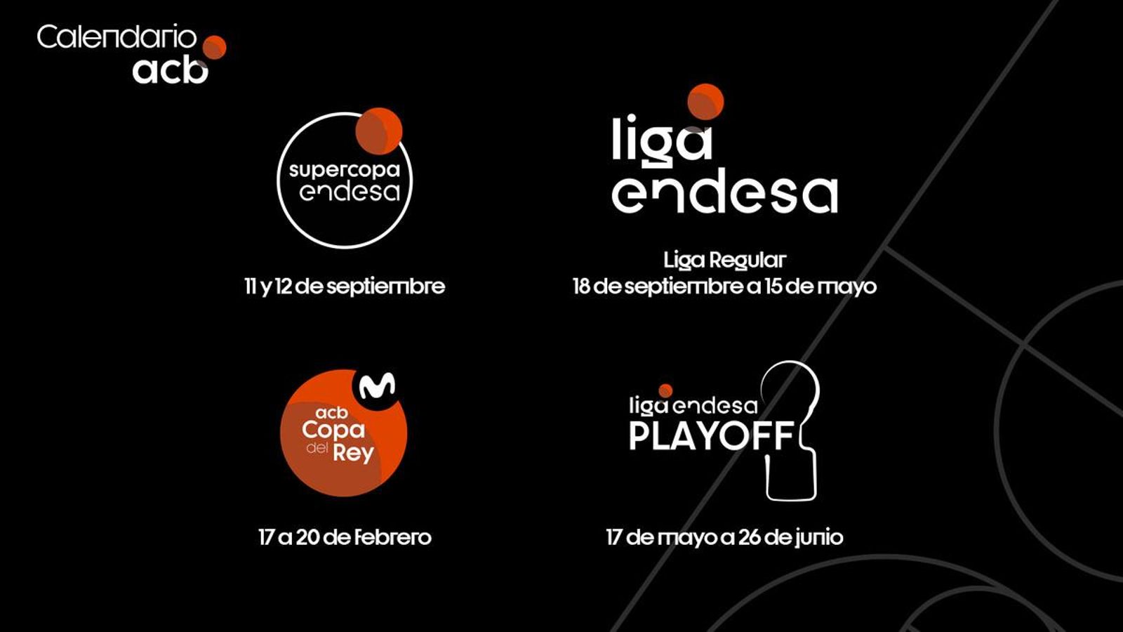 Cartell del calendari de la Lliga Endesa 2021-2022