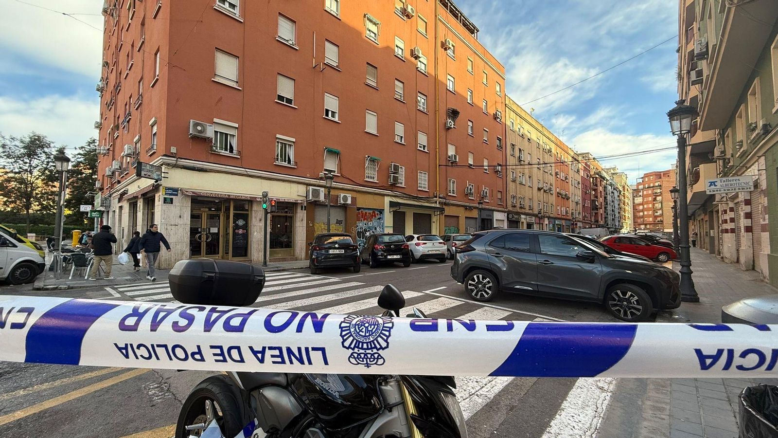 Bloc d'edificis al barri de Nou Moles on ha tingut lloc el crim