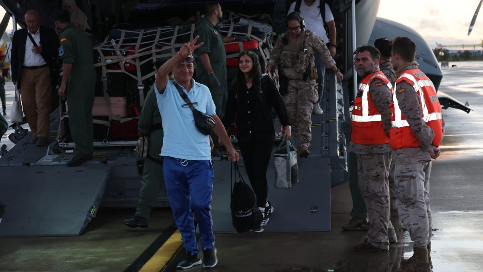 Espanyols evacuats pel govern al Líban, a la seua arrivada a Espanya