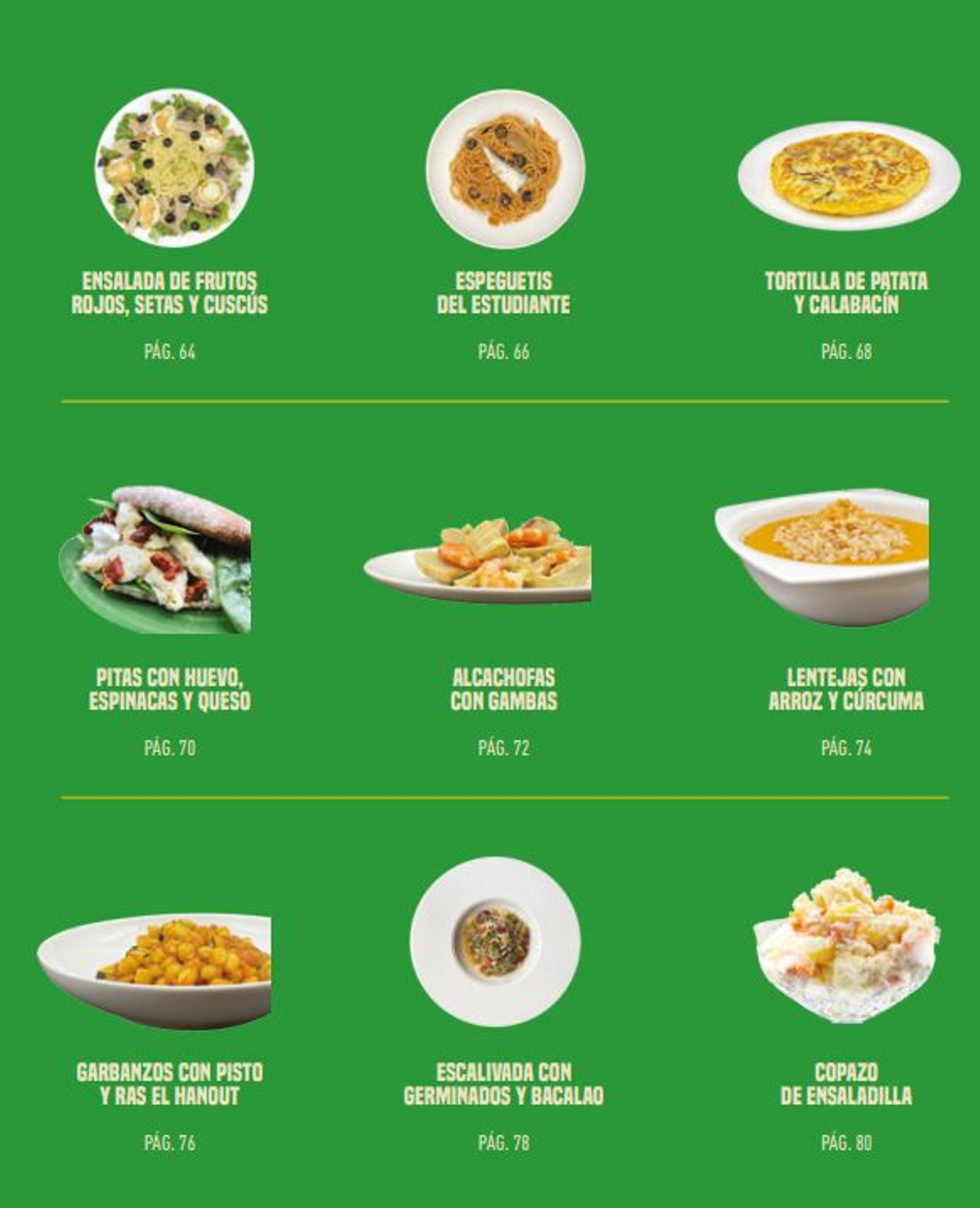 Alguns dels plats principals del llibre