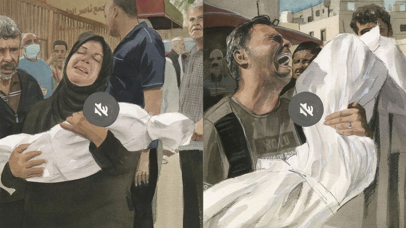 Pintures de l'artista valencià Escif en protesta per la matança de xiquets a Gaza