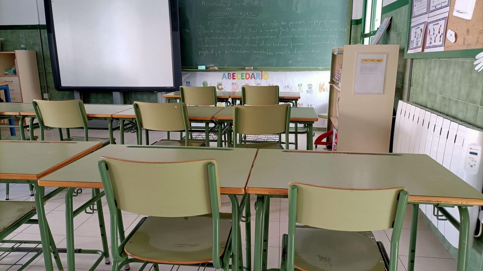 Un aula escolar en una imatge d'arxiu