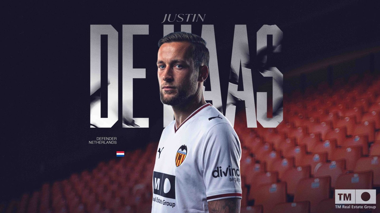 El València CF anuncia la incorporació de Justin de Haas