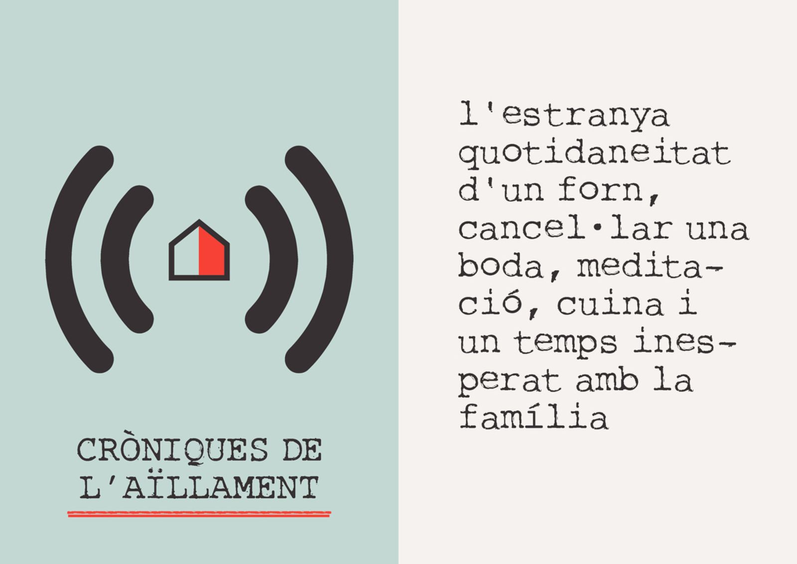 13.04.2020 | L'estranya quotidaneitat d'un forn, cancel·lar una boda, meditació, cuina i un temps inesperat amb la família