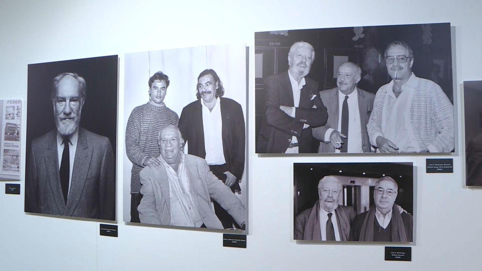 Imatges que integren l'exposició d'El Flaco sobre les figures cinematogràfiques que han passat per la Mostra