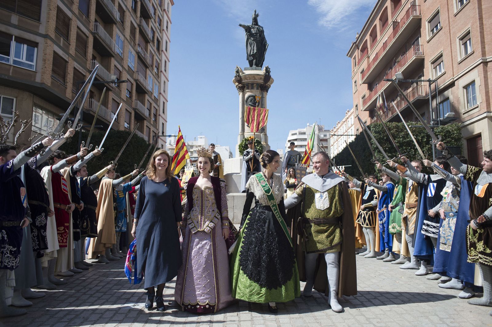 Moment de l'homenatge al Rei Jaume I