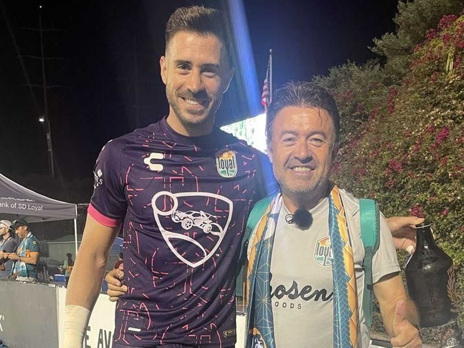 Armando, de Vinaròs, amb el porter Koke Vegas, valencià d'adopció