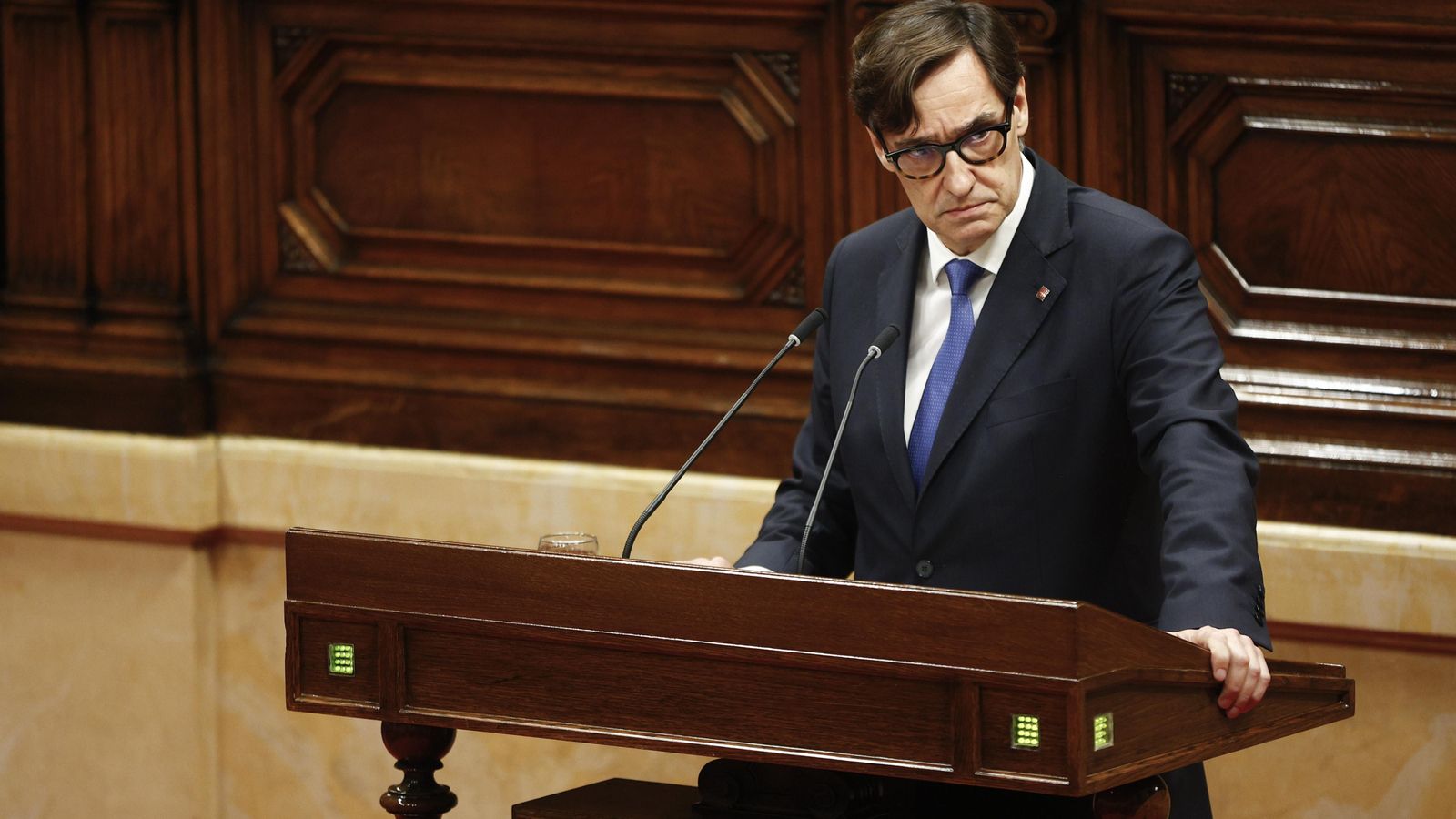 Salvador Illa, este dimecres al Parlament de Catalunya