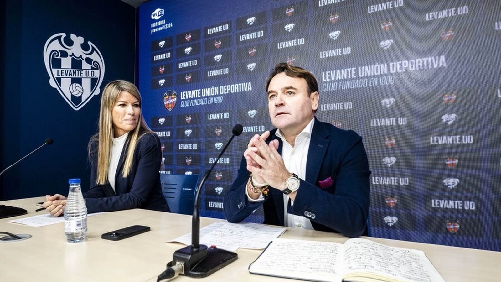 Els consellers Maribel Vilaplana i José Danvila, en roda de premsa