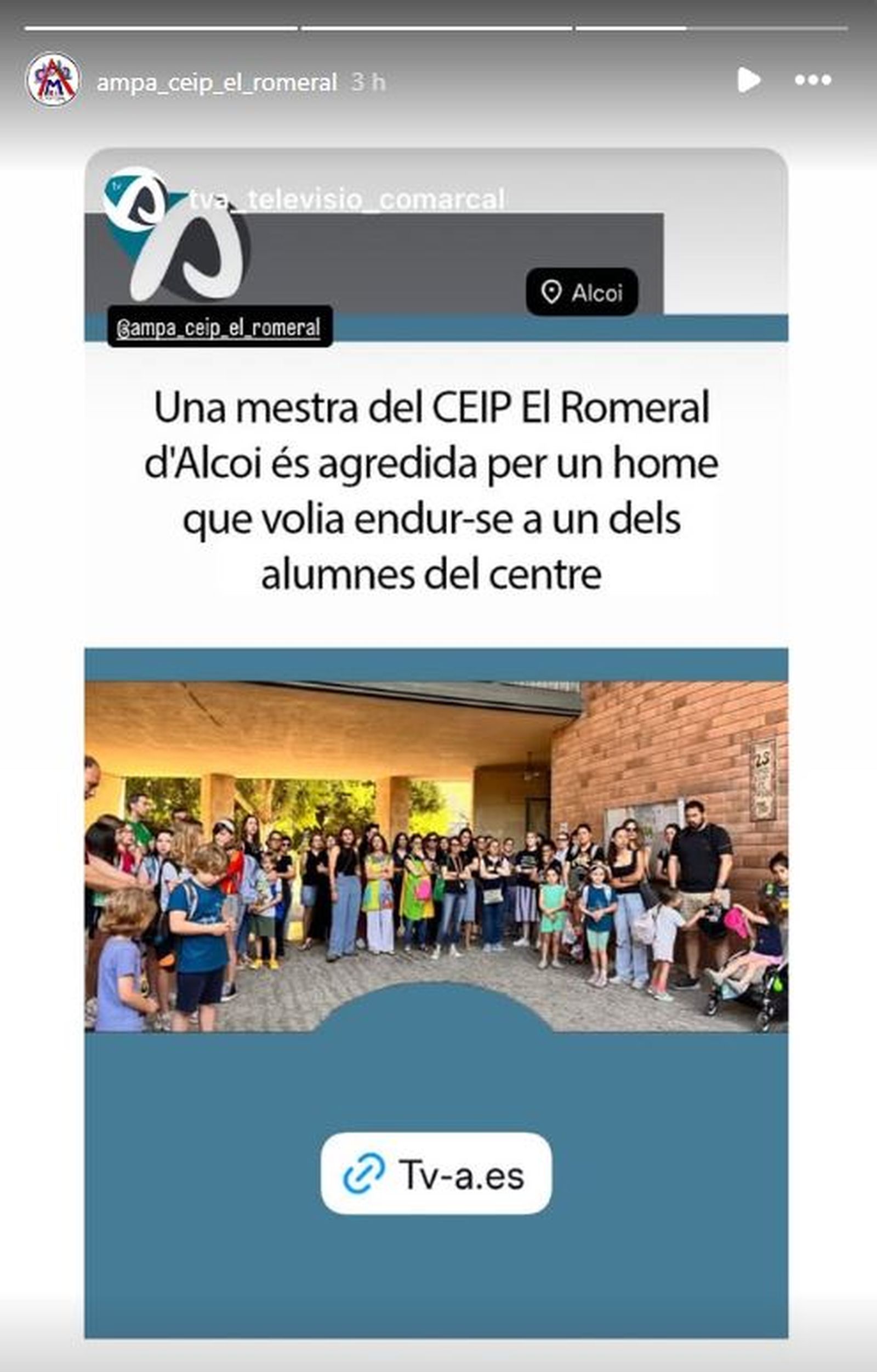 Denúncia de l'Ampa del centre educatiu