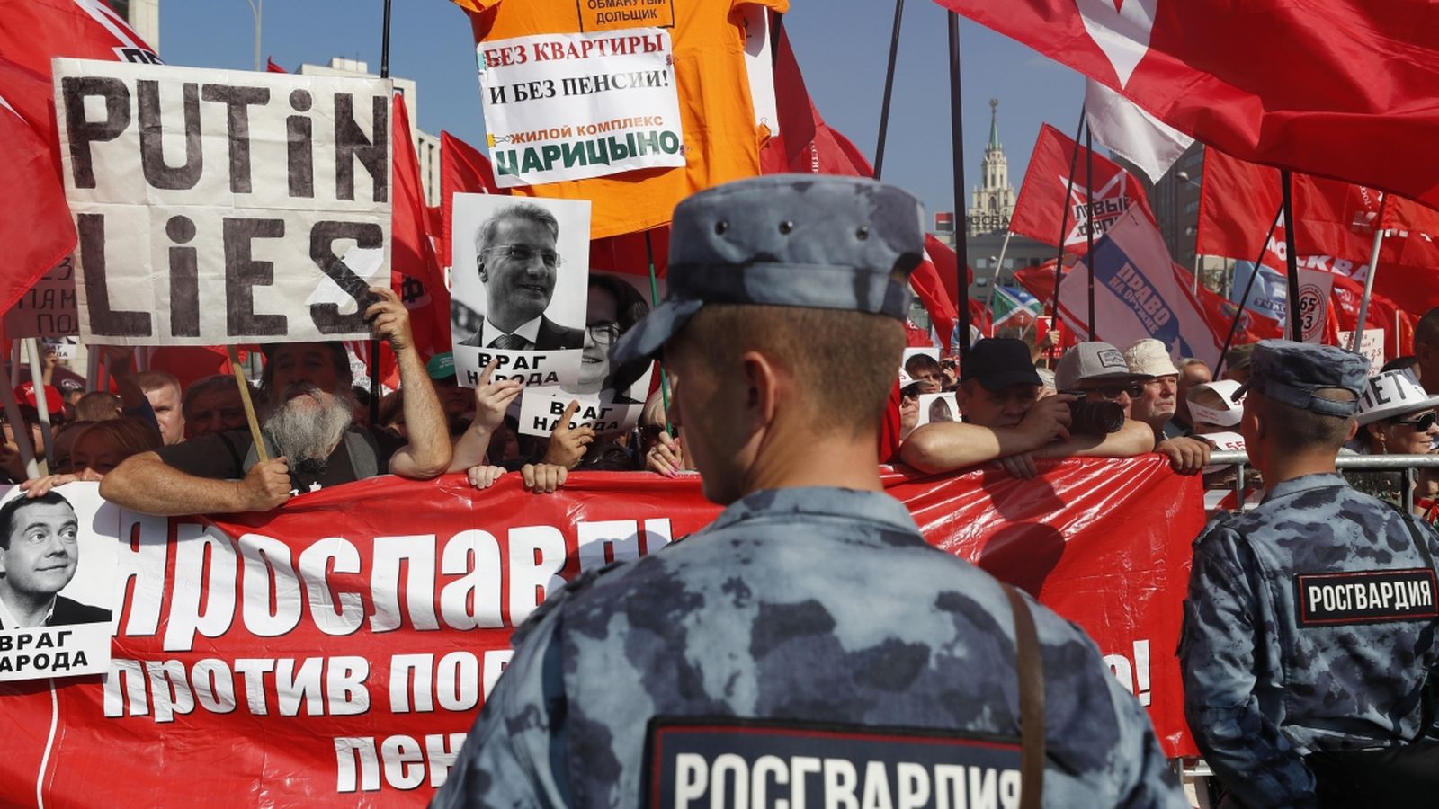 Protestes a Moscú contra la reforma de les pensions