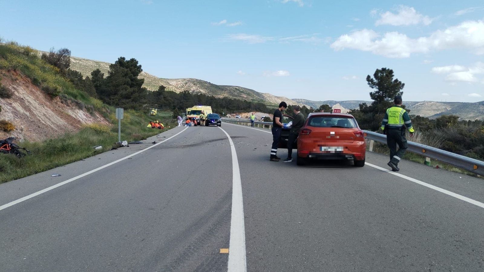 Carretera de Terol on ha tingut lloc l'accident