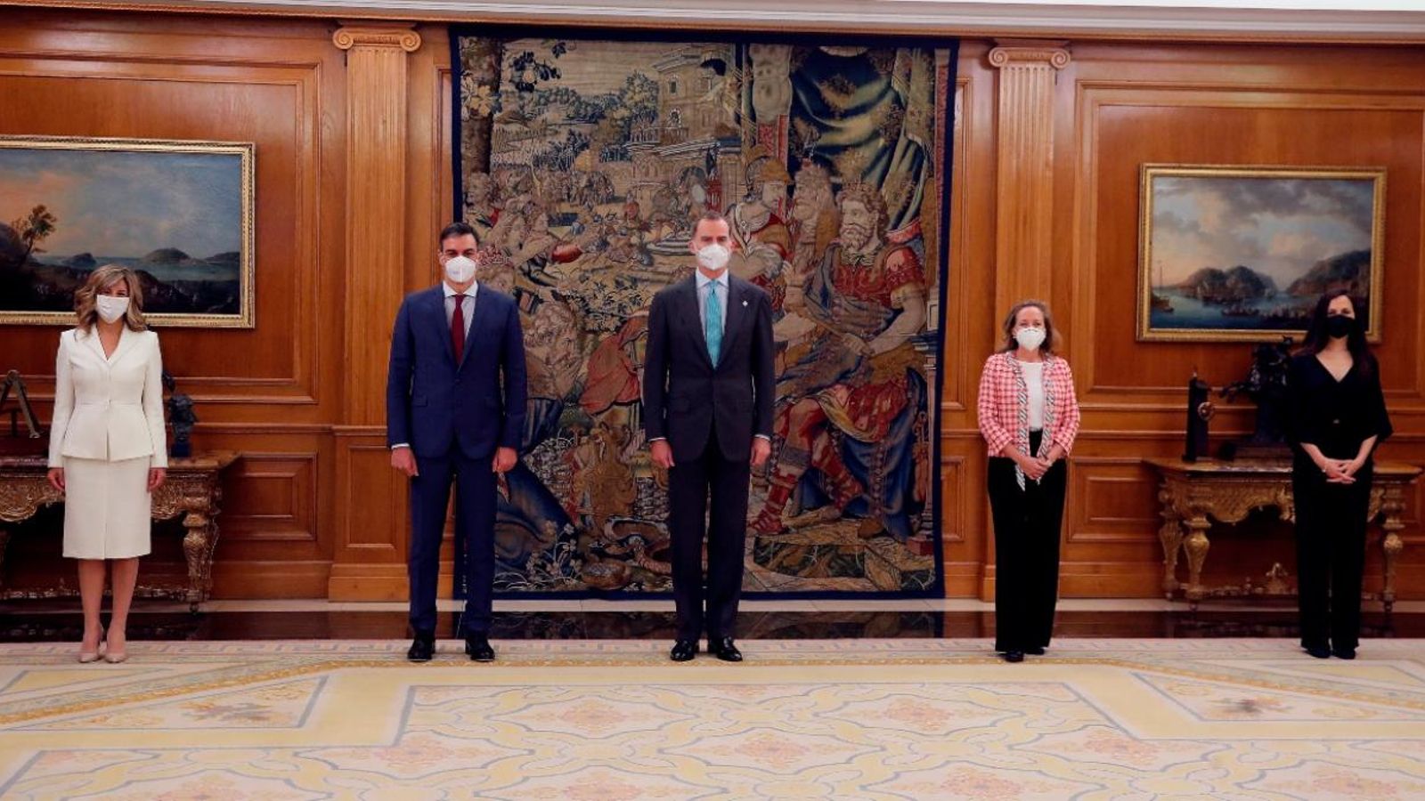 Un moment de la cerimònia d'aquest dimecres. / Juan Carlos Hidalgo (Efe)