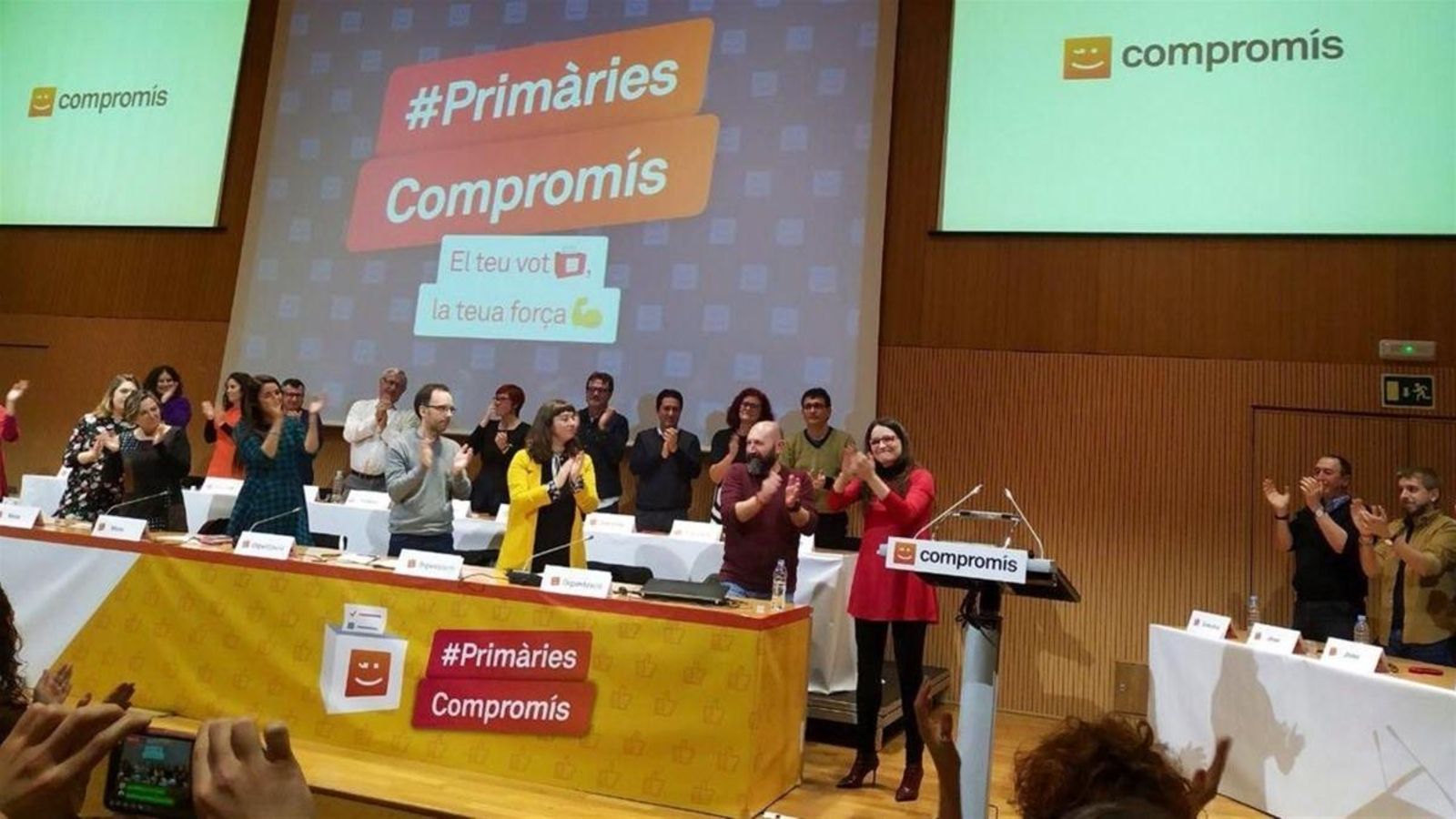 Mónica Oltra tanca la trobada de Compromís el passat 9 de febrer