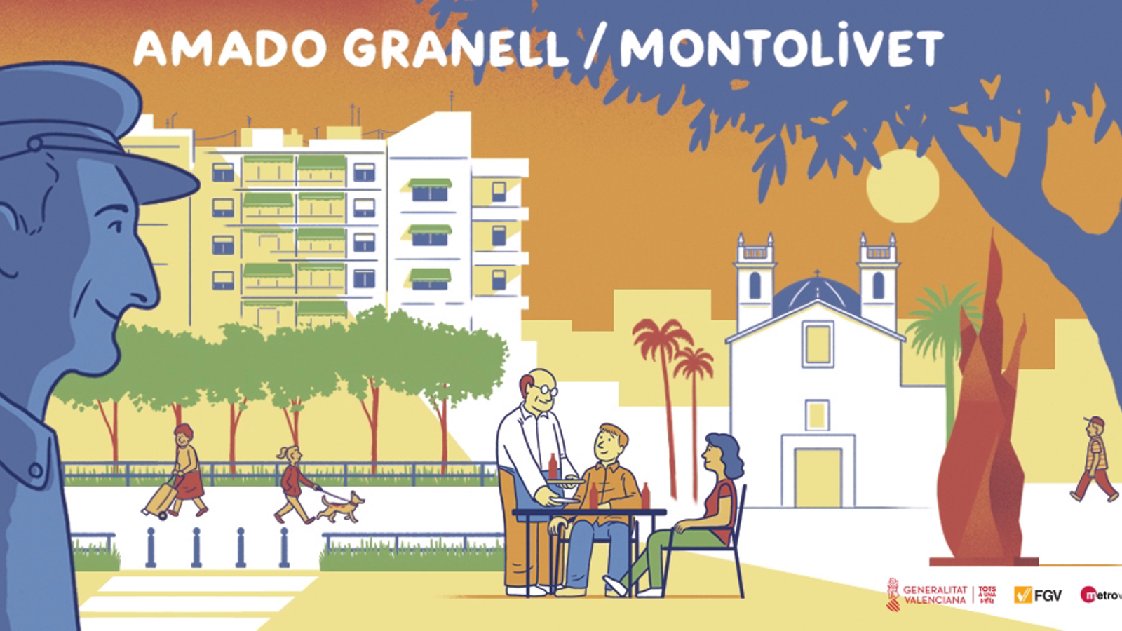 Imatge de la parada Amado Granell / Montolivet, elaborada per Pau Valls