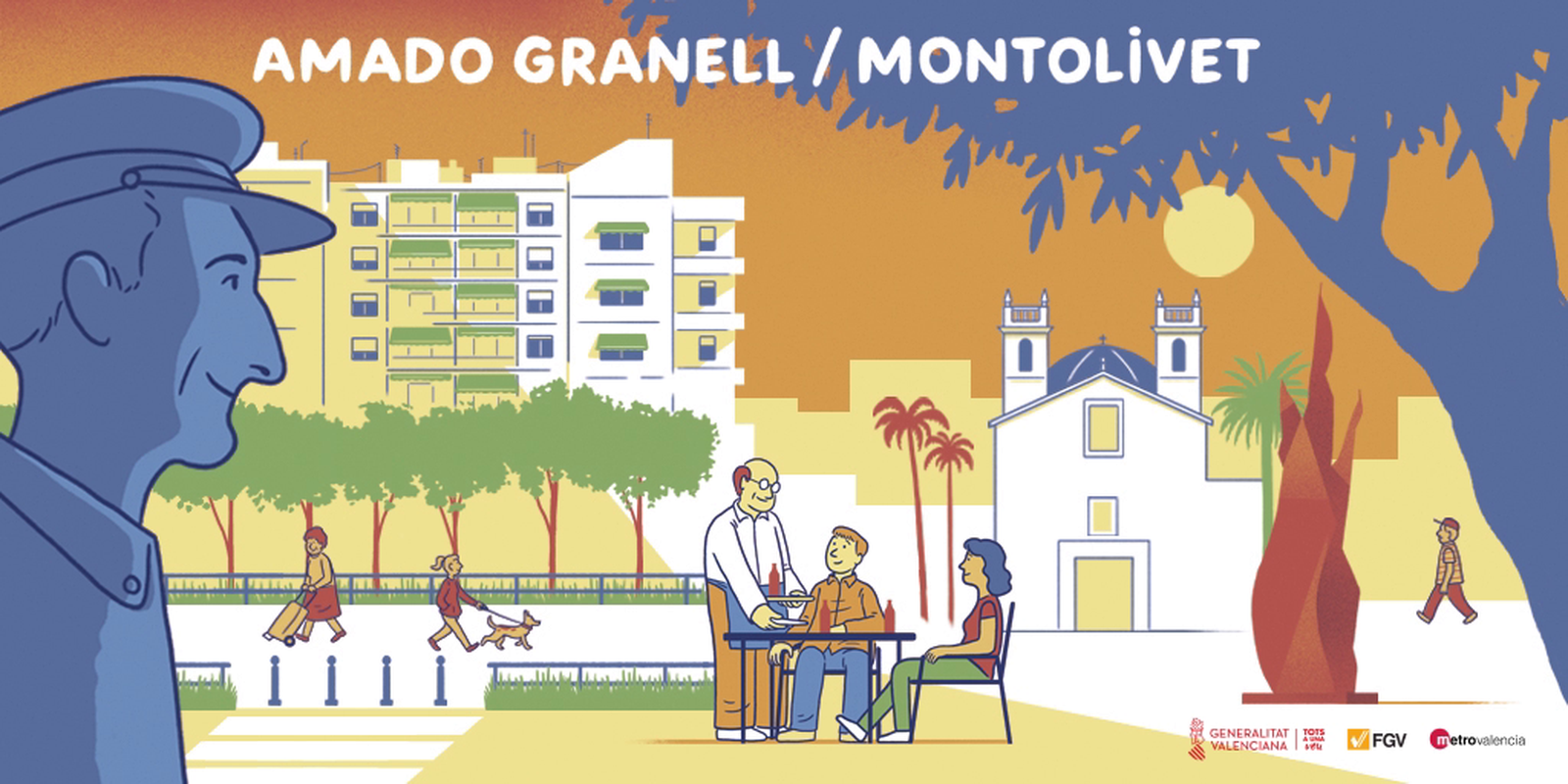 Imatge de la parada Amado Granell / Montolivet, elaborada per Pau Valls