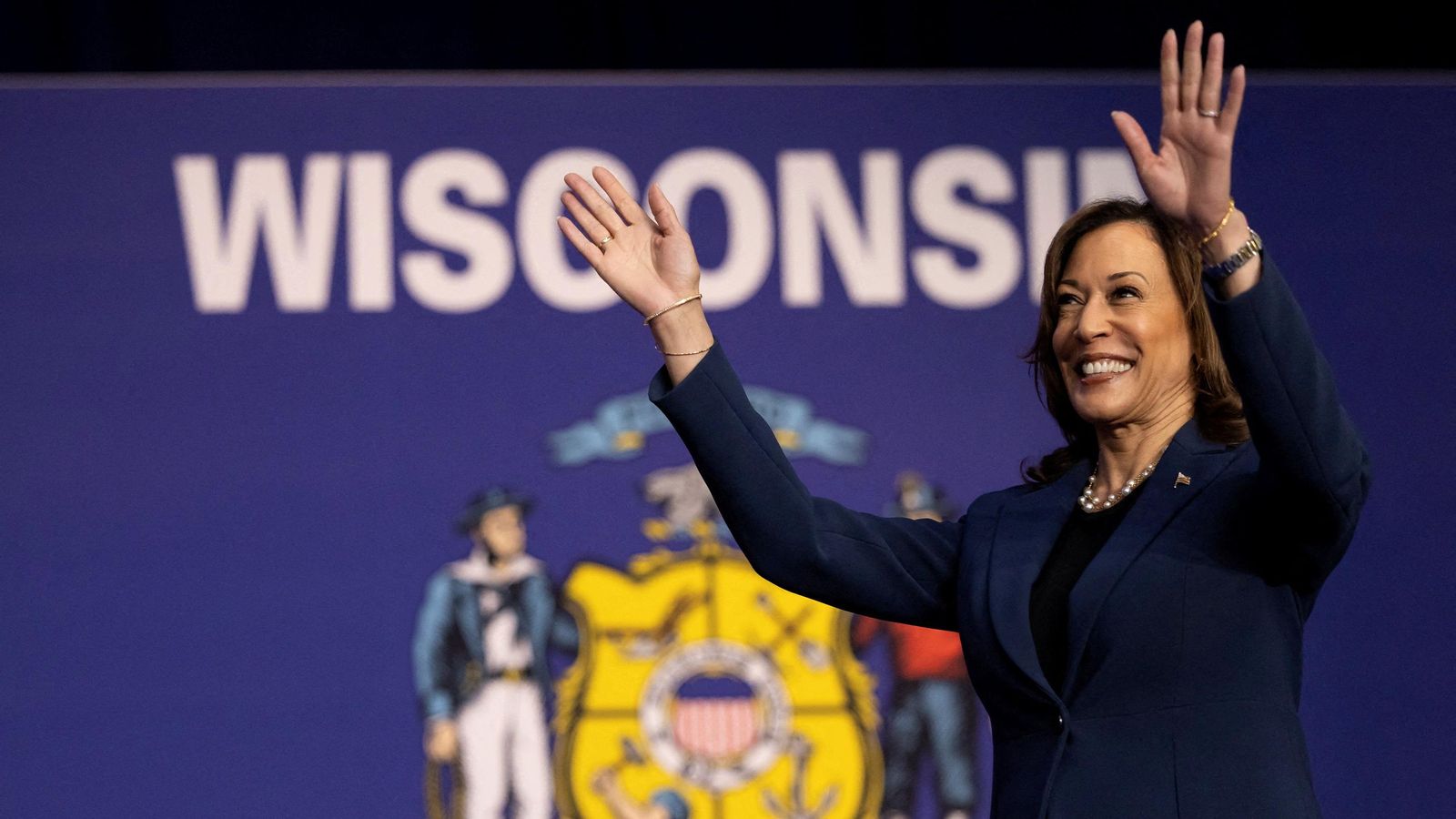 La vicepresidenta estatunidenca, Kamala Harris, este dimarts a Milwaukee