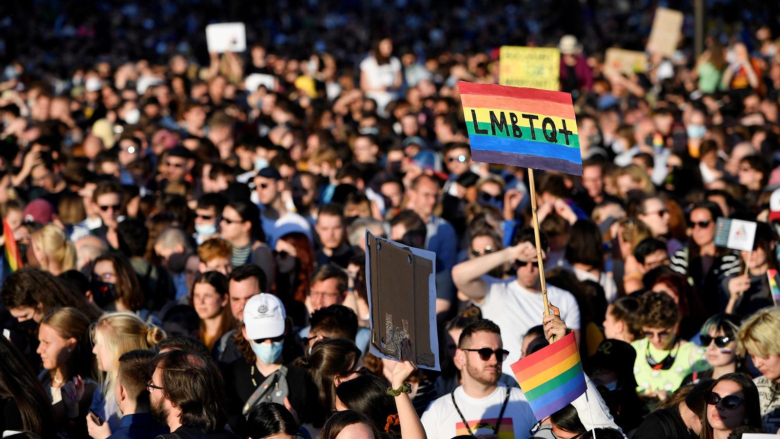 Manifestació contra la nova llei polèmica a Budapest