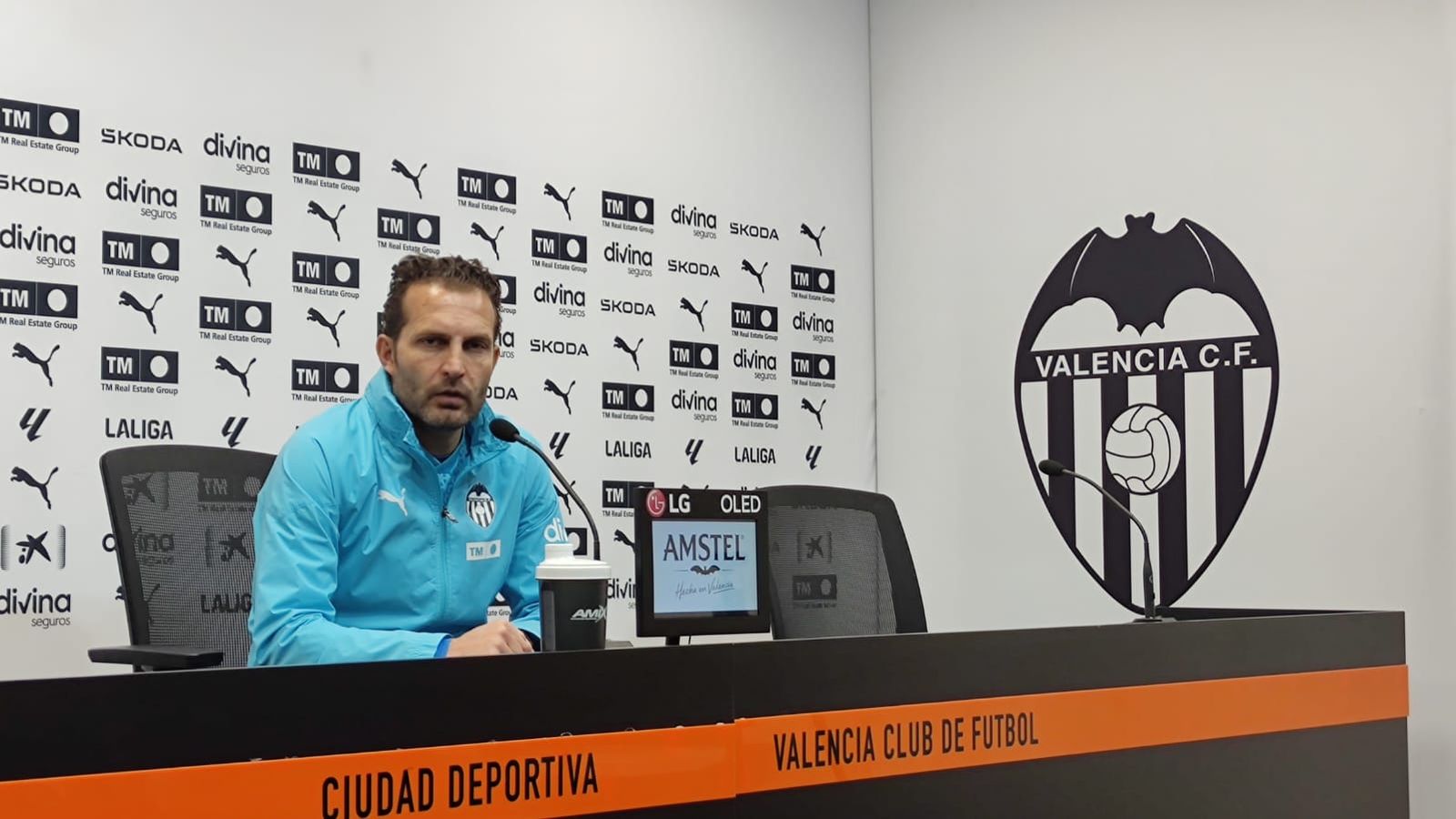 Rubén Baraja, en la roda de premsa d'aquest divendres