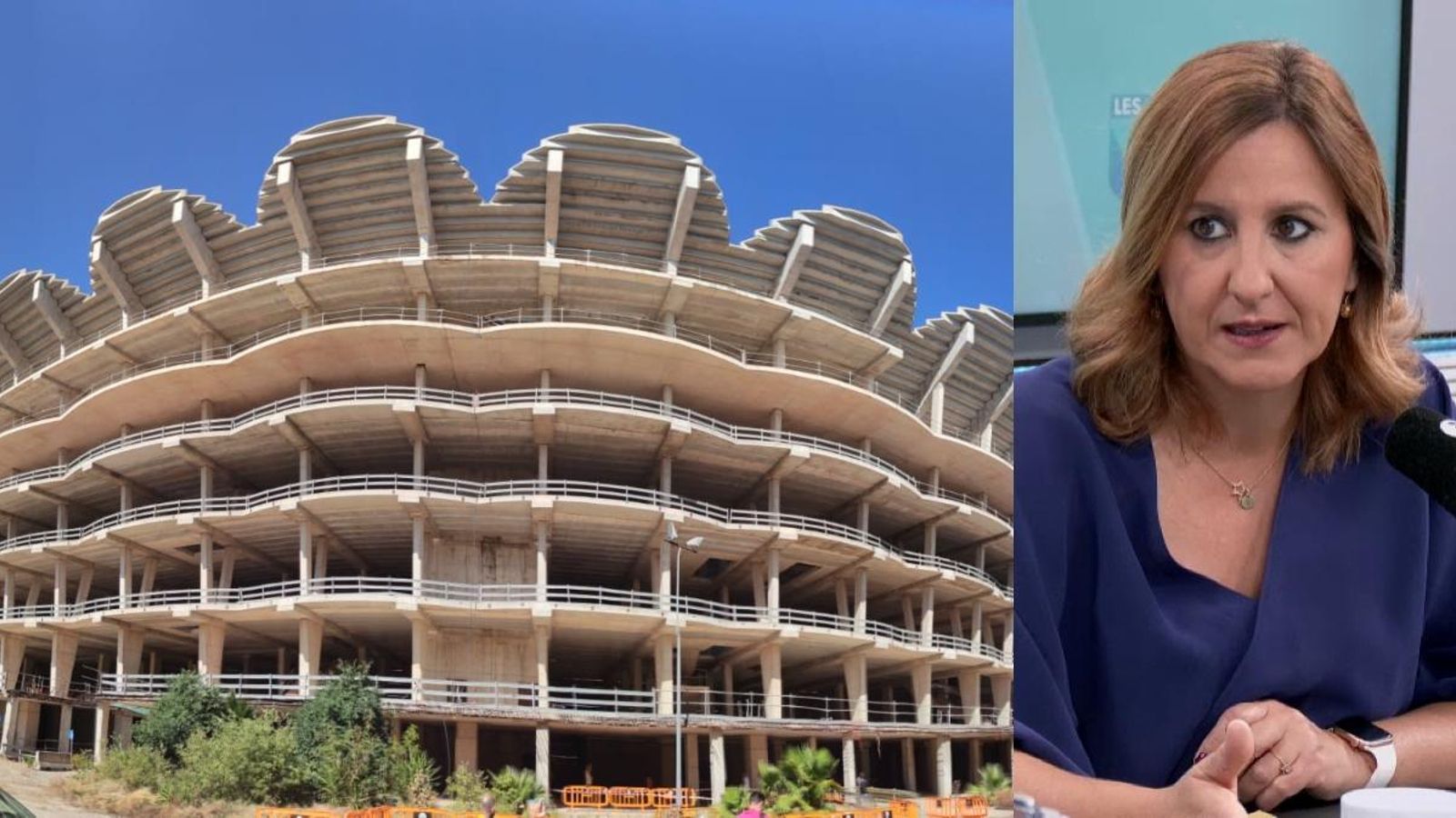Nou estadi de Mestalla i l'alcaldessa de València, María José Català