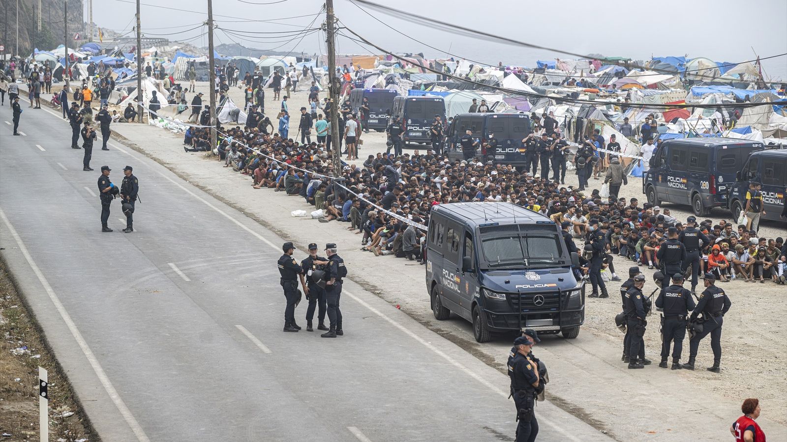 Dispositiu de la Policia Nacional a Ceuta, el passat 4 d'octubre