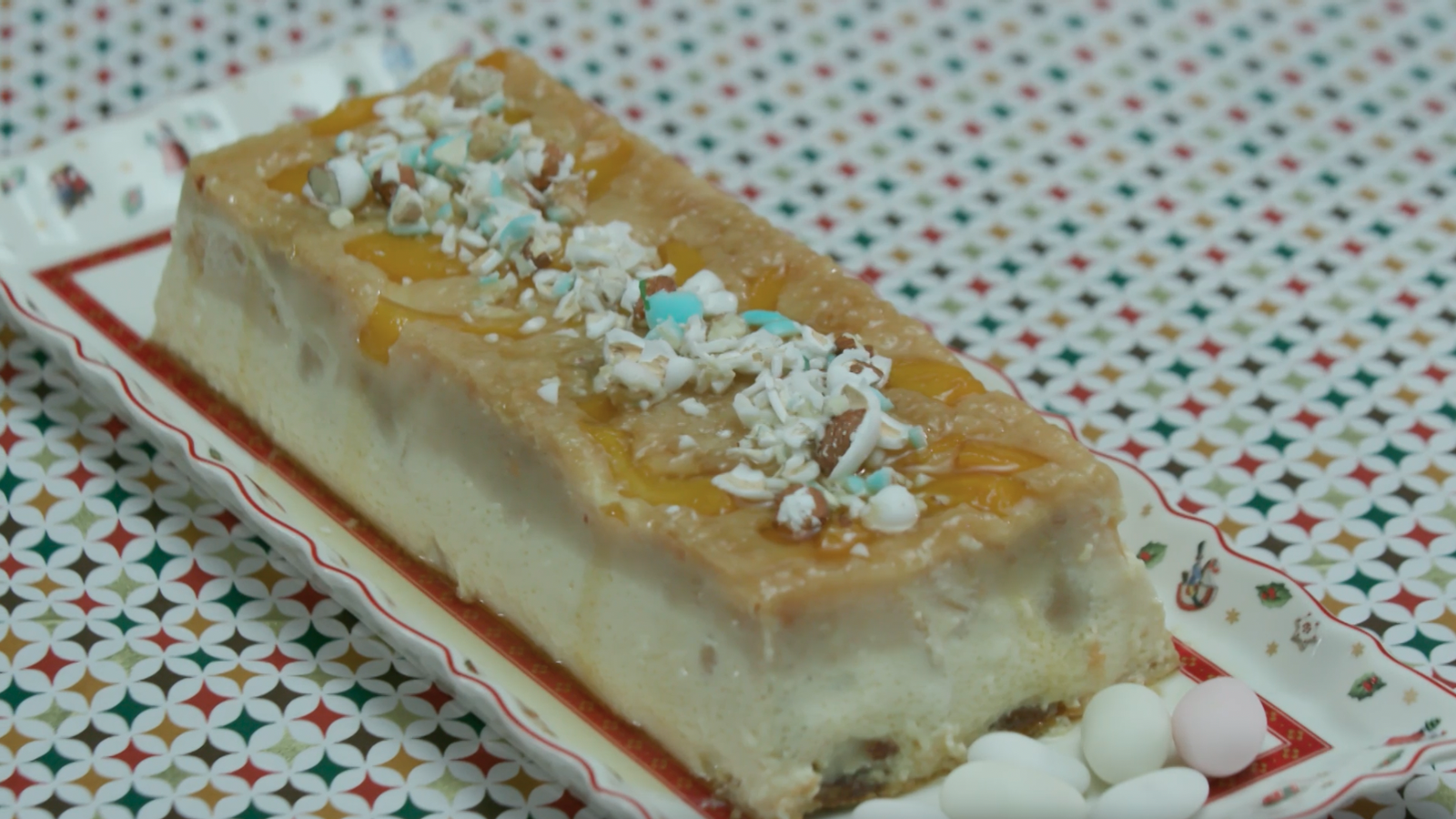 Púding de bresquilles, polvorons i torró