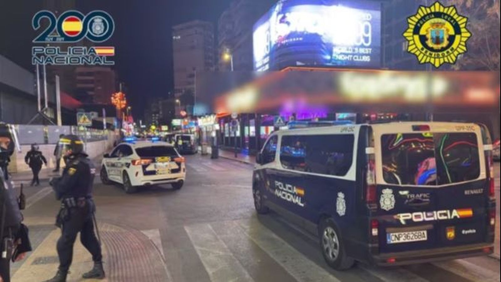 L'operatiu policial a Benidorm