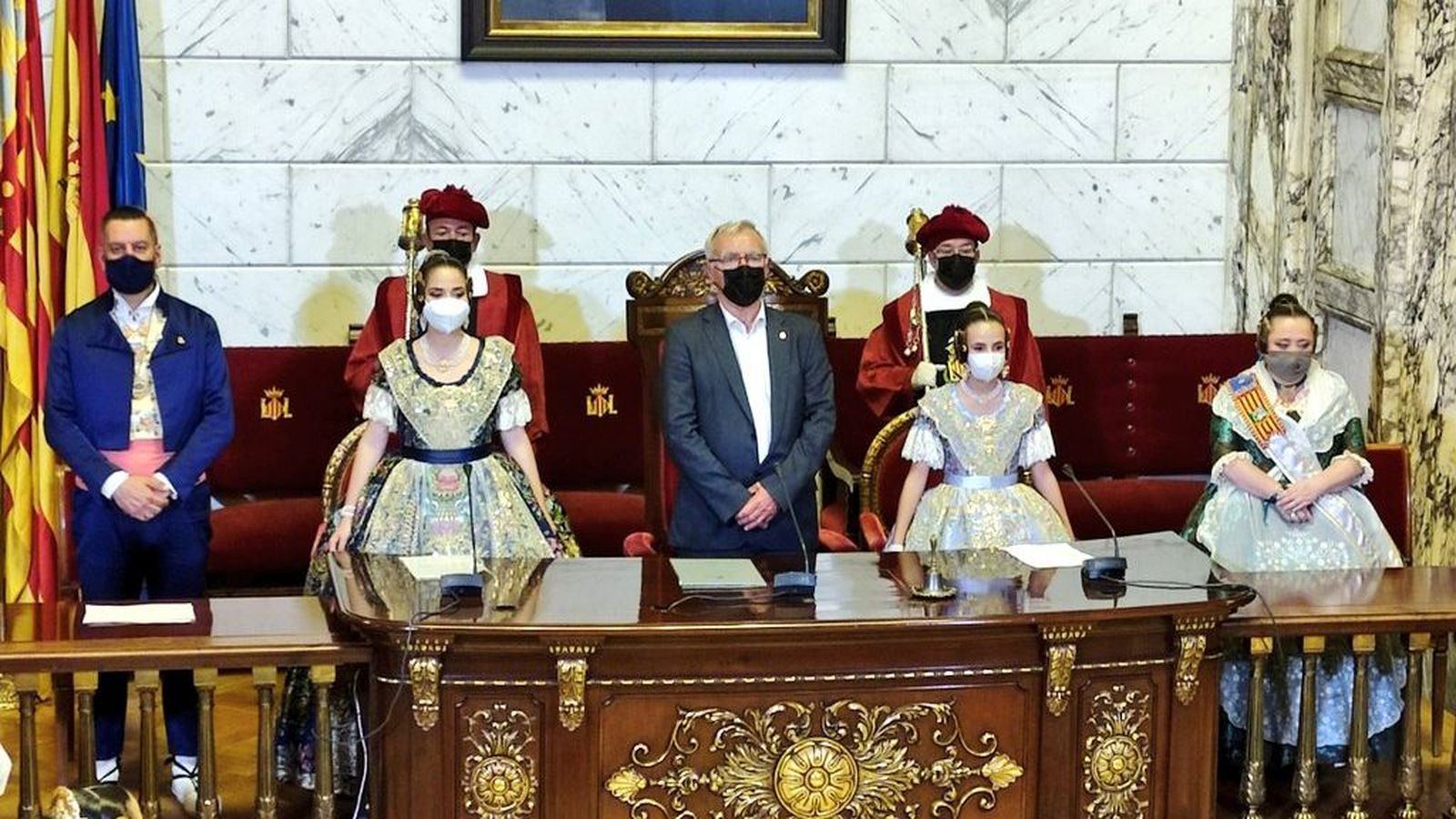 L'hemicicle de l'Ajuntament de València en un moment de la proclamació