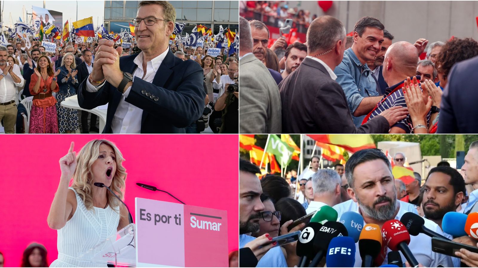 Els líders dels principals partits que concorren a les eleccions generals