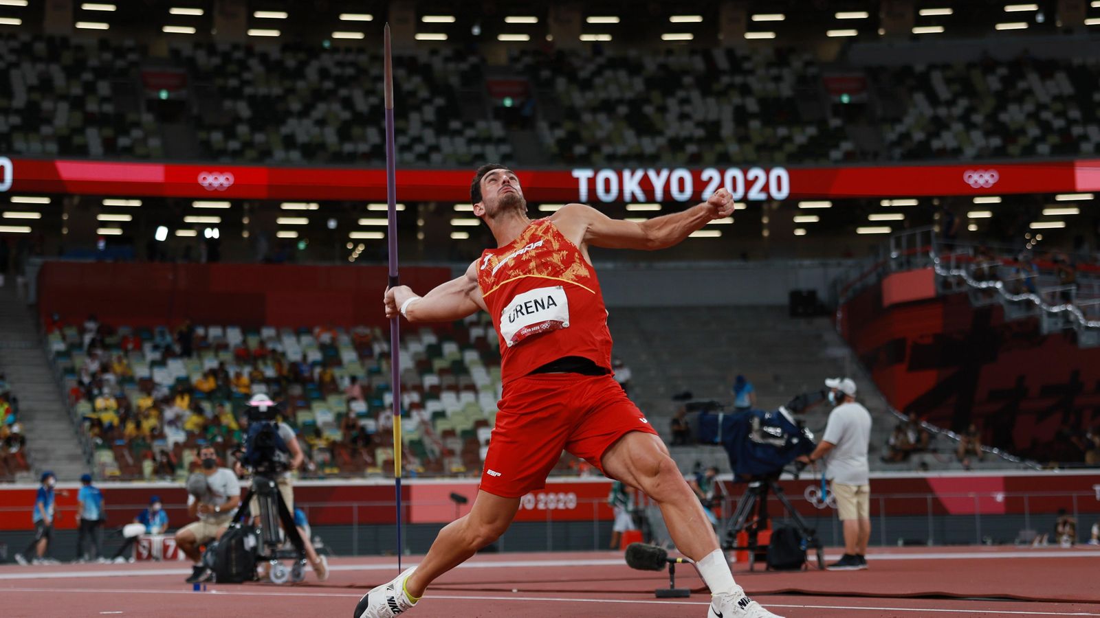 L'onilenc Jorge Ureña, durant el llançament de jevelina