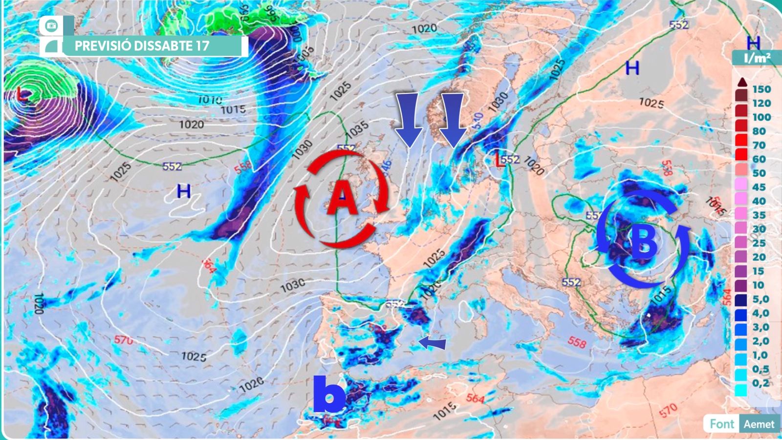 PREVISIÓ SINÒPTICA DISSABTE 17
