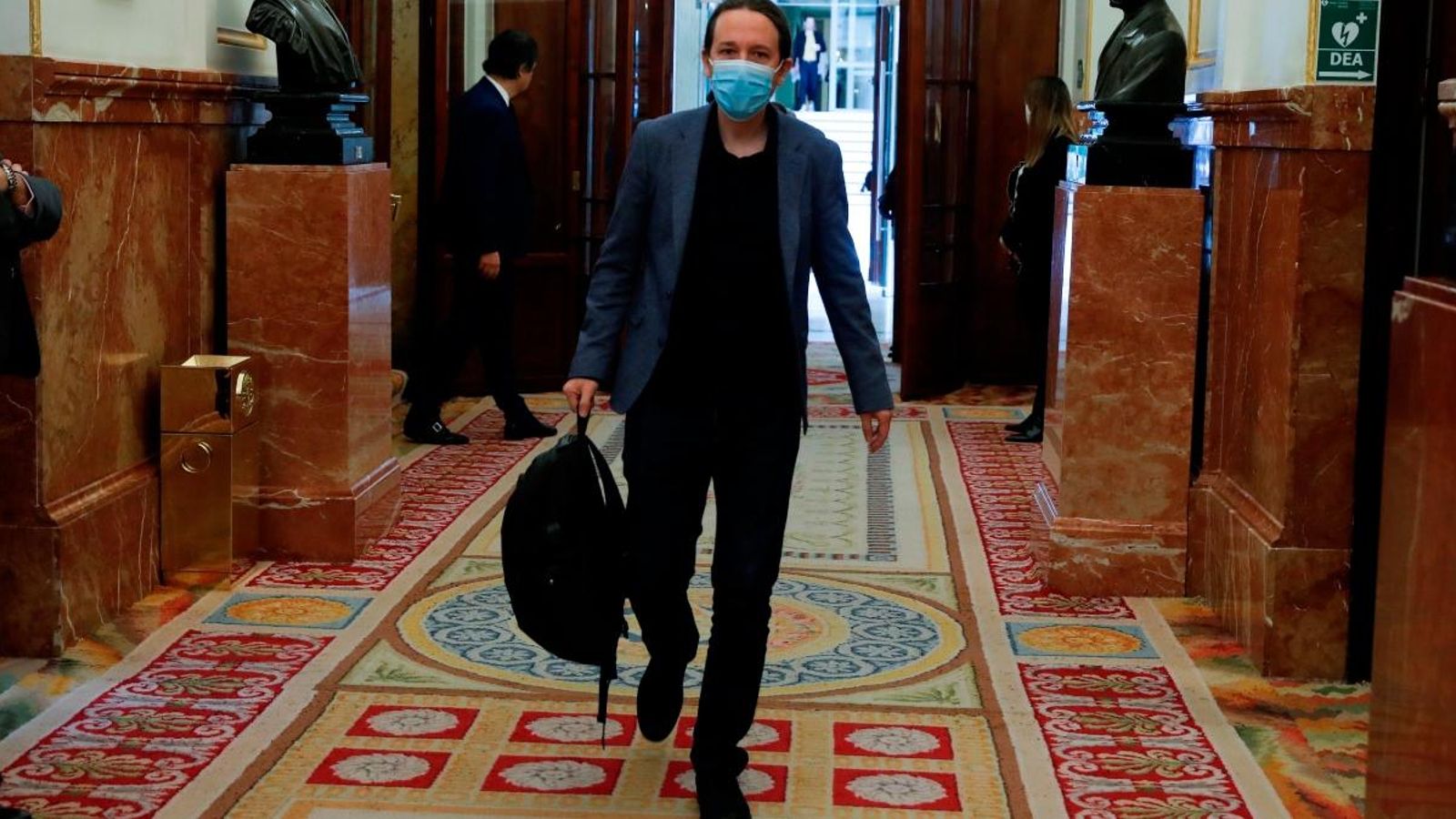 Pablo Iglesias, a la seua arribada al ple del Congrés del passat dimecres. | J.J. Guillén (EFE)