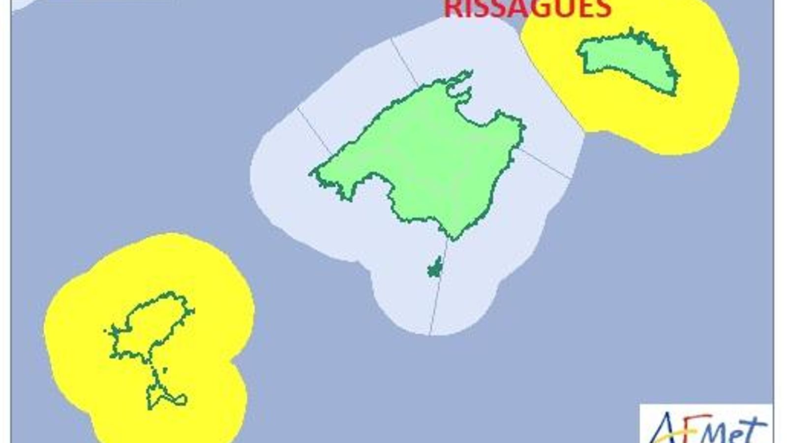 Avís per rissagues a Menorca