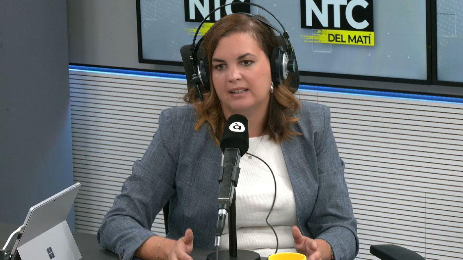 Sandra Gómez durant l'entrevista d'aquest dilluns en 'Les notícies del matí'