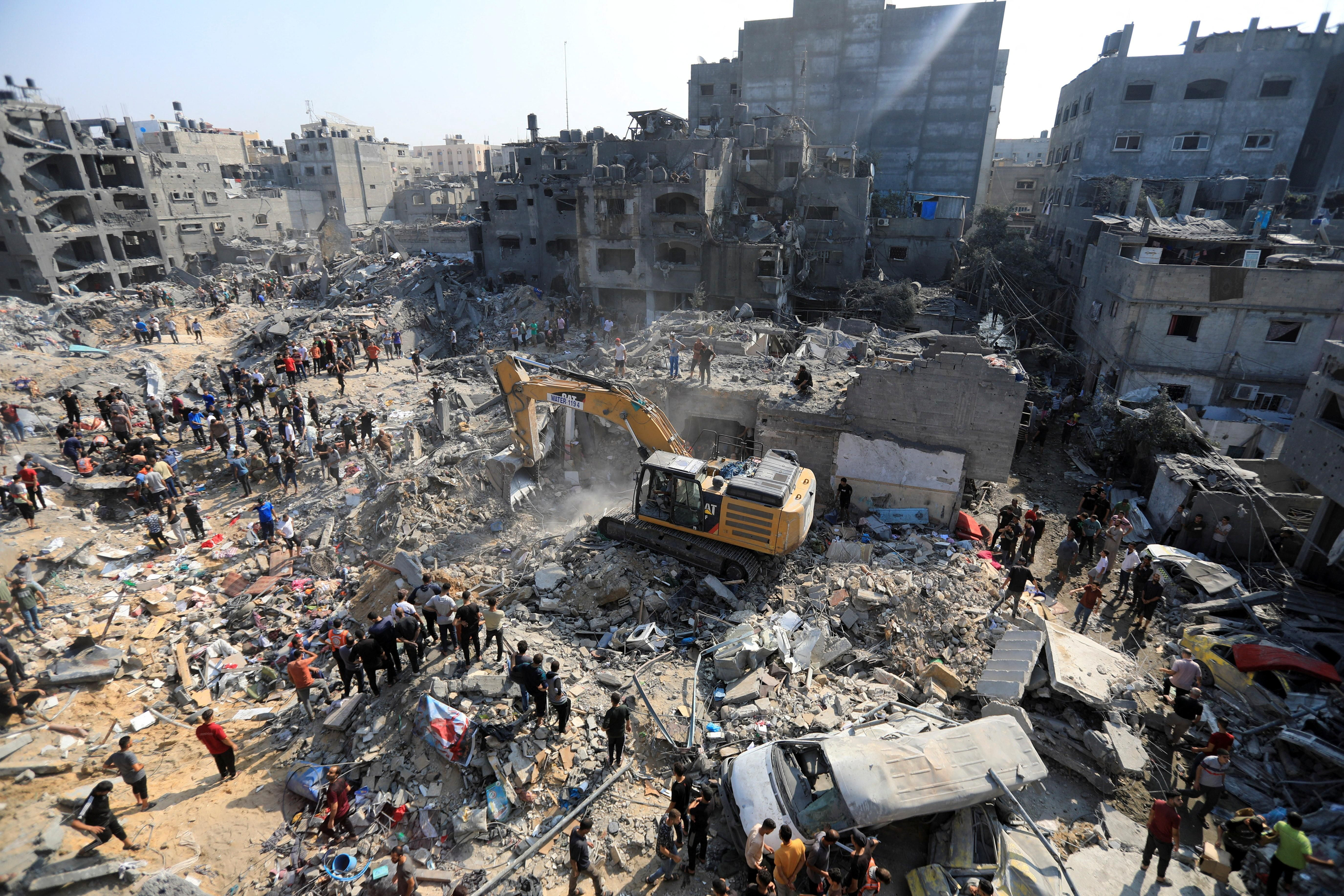 Epicentre de la destrucció al camp de refugiats de Jabalia, al nord de la Franja de Gaza