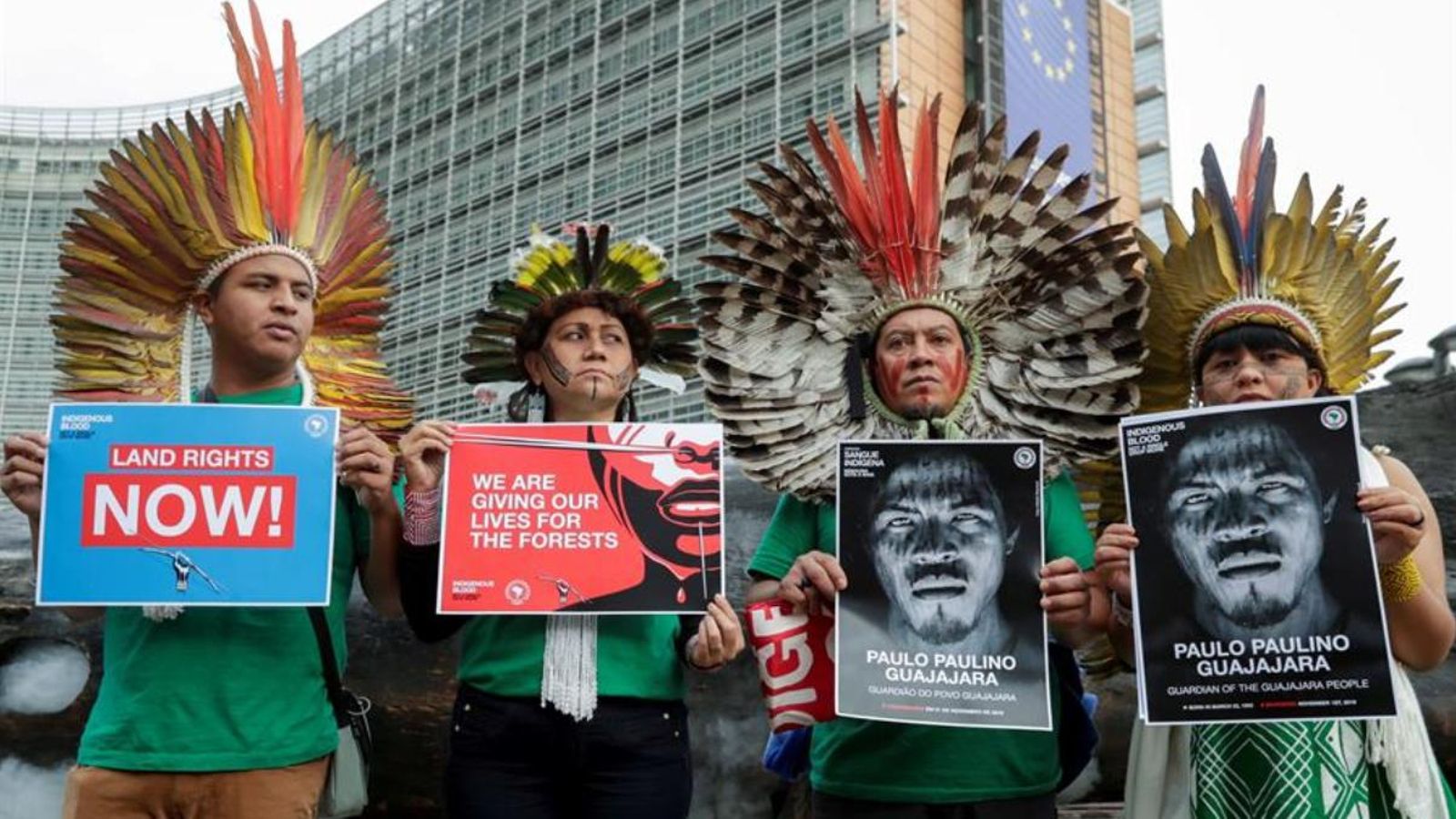 Protesta de la comunitat indígena a Brussel·les