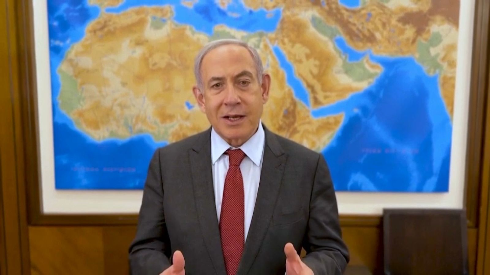 El primer ministre israelià, Benjamin Netanyahu, durant la seua intervenció