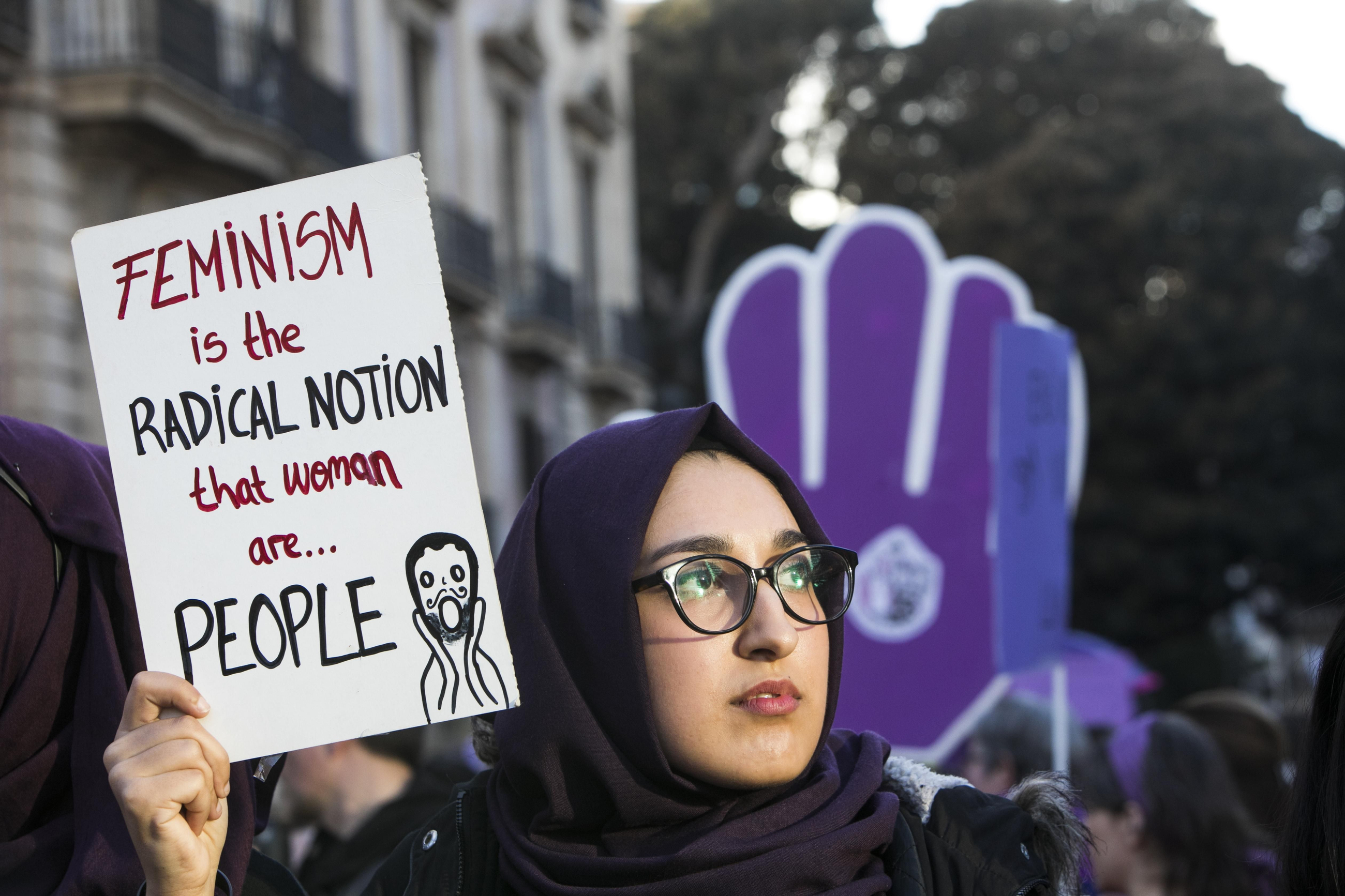 Fotografia de la manifestació del 2018 amb motiu del 8M a la ciutat de València Fotografia de la manifestació del 2018 amb motiu del 8M a la ciutat de València
